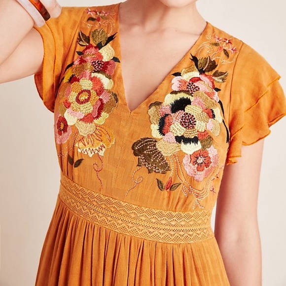 Anthropologie Dresses & Skirts - Anthropologie Sunshine Embroidered Maxi Dress
